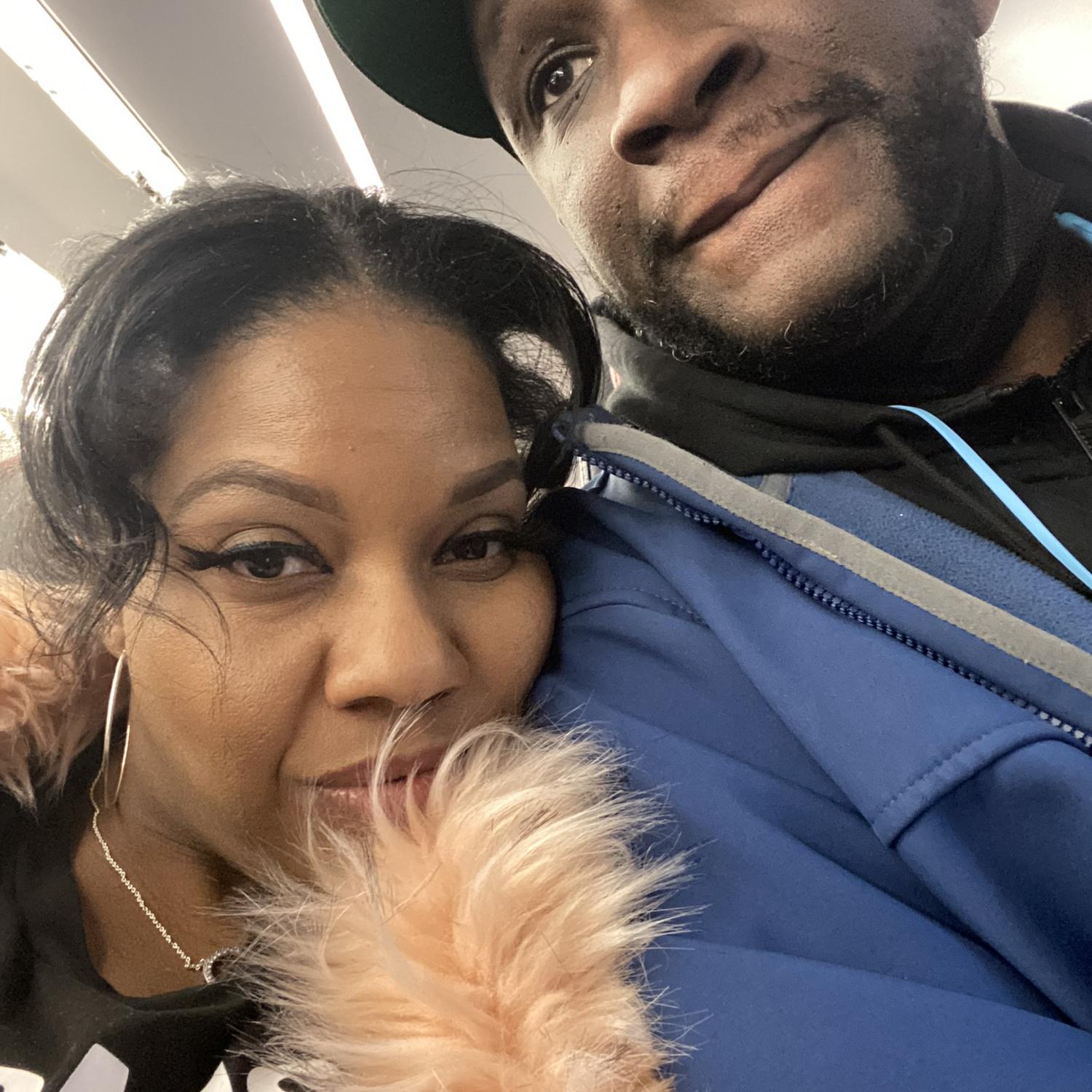 The bride & groom’s first flight ✈️ together. It was early and we was tired