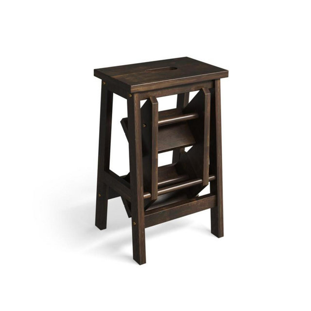 Slickblue 3-in-1 Rubber Wood Step Stool with Convenient Handle For Home