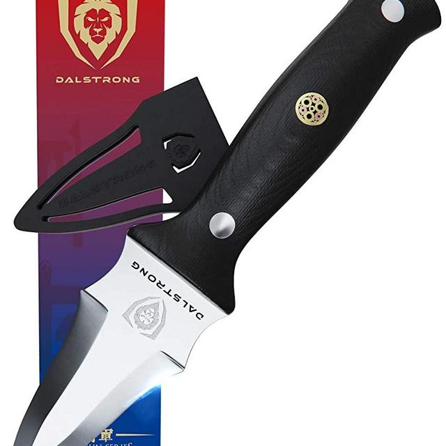 DALSTRONG Professional Oyster, Clam and Shellfish Shucking Knife - 3.5" - Shogun Series - Solid Japanese AUS-10V Super Steel - G10 Handle - Sheath Included