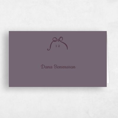 Dusty Purple Wedding Place Card - Camarine