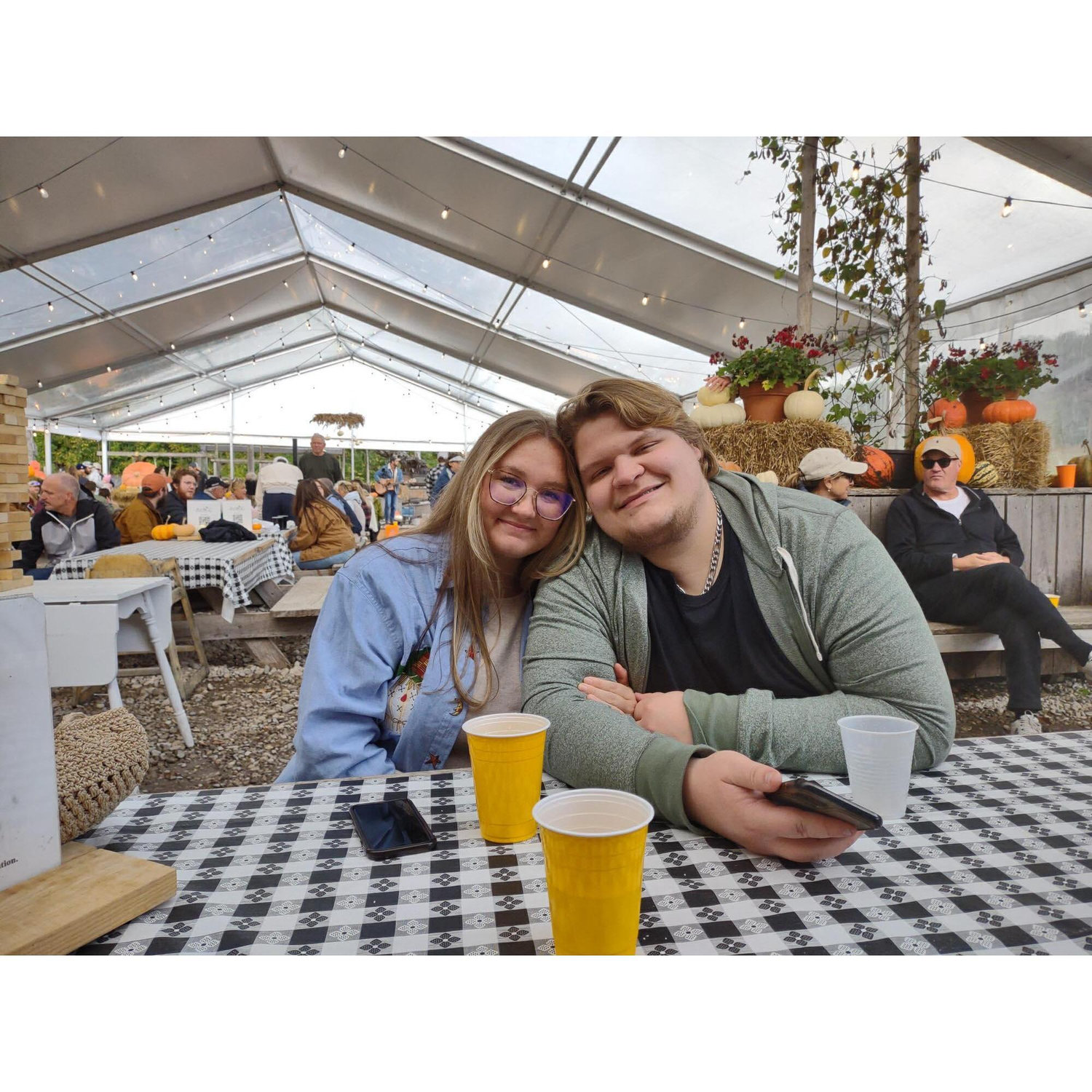 Drinks & live music at a local cider mill