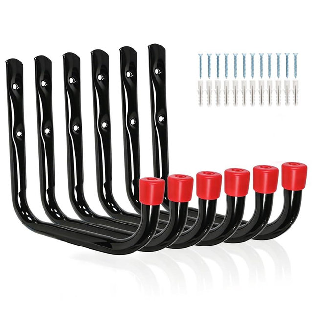 Yisunnan Heavy Duty Garage Storage Hooks, Wall Mounted Garden Tools Storage Hook Utility Organizer (7.9Inch x 7.5Inch)