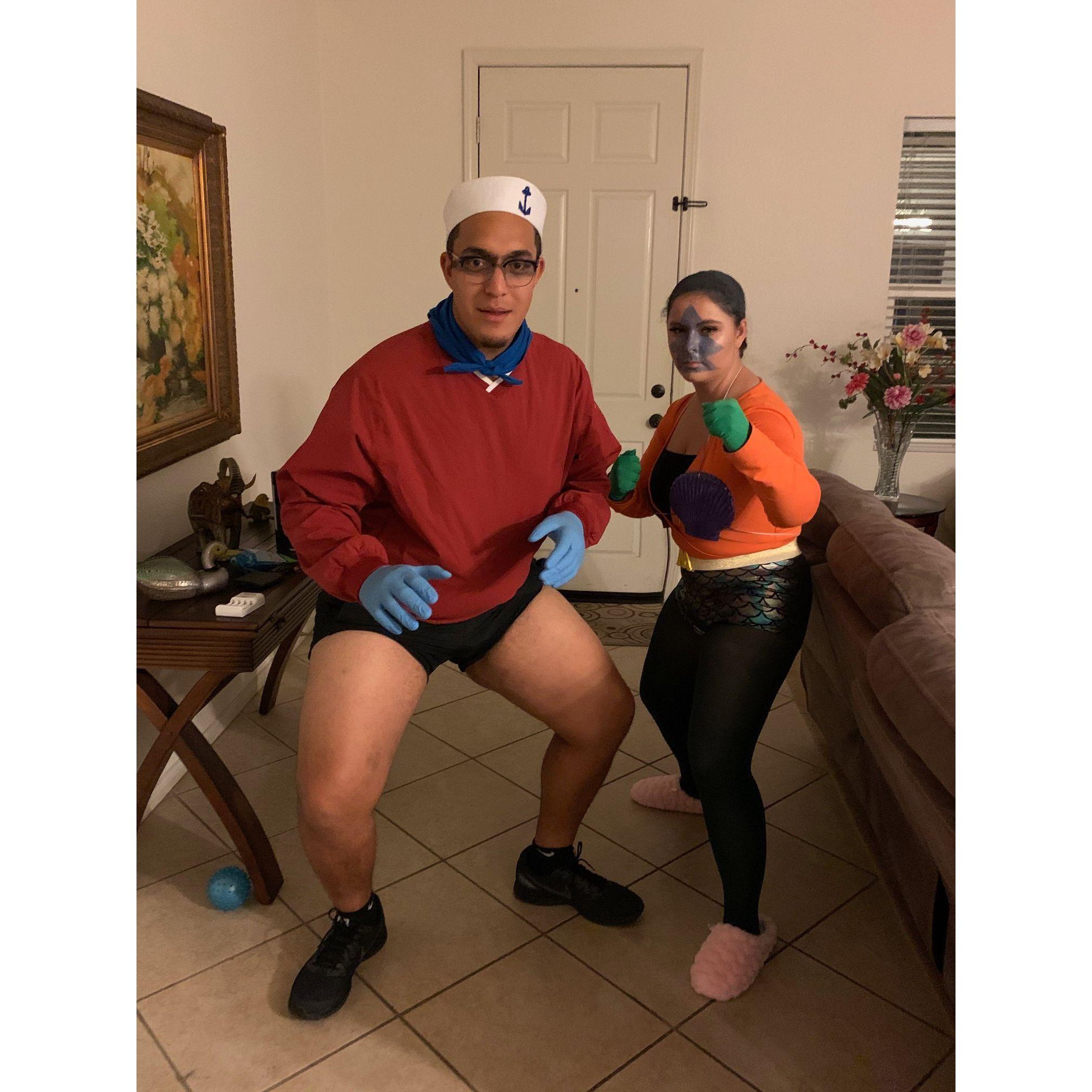 Celebrating Another Halloween as Mermaid Man and Barnacle Boy from Spondge Bob Square pants