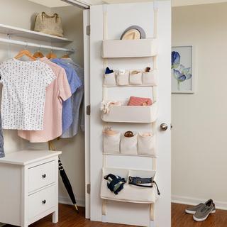 10-Pocket Over-The-Door Closet Organizer