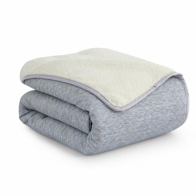 Boone Diamond Knit And Sherpa Reversible Blanket