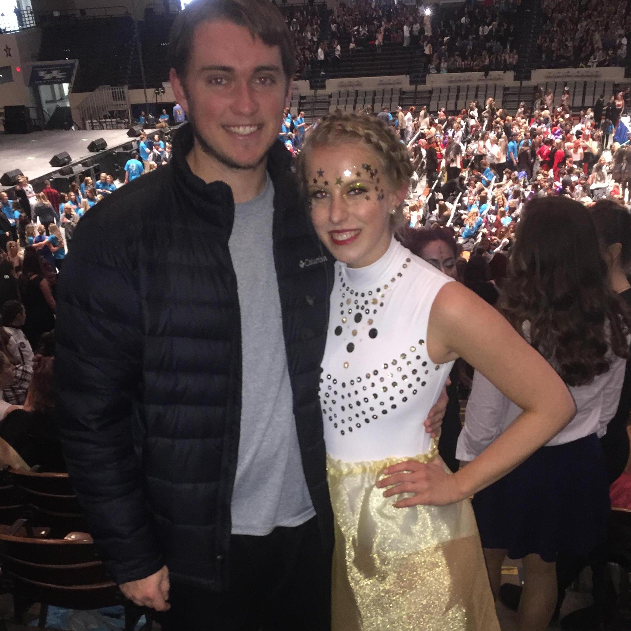 Dragging him to every sorority philanthropy event. Greek Sing 2016. I was a shooting star!