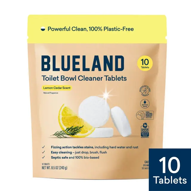 Blueland Lemon Cedar Toilet Bowl Cleaning Tablets - 10ct