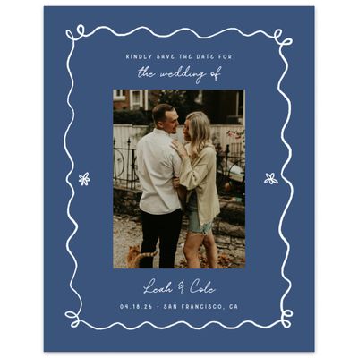 Dark Cobalt, Blue Wedding Digital Save the Date - Nesso Photo