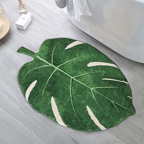 HAOCOO Area Rugs 2'x3' Leaves Velveteen Bath Mat Non-Slip Soft Bathroom Rugs Luxury Microfiber Bath Rug Machine Washable Door Carpet for Doormats Tub Shower Christmas Decor