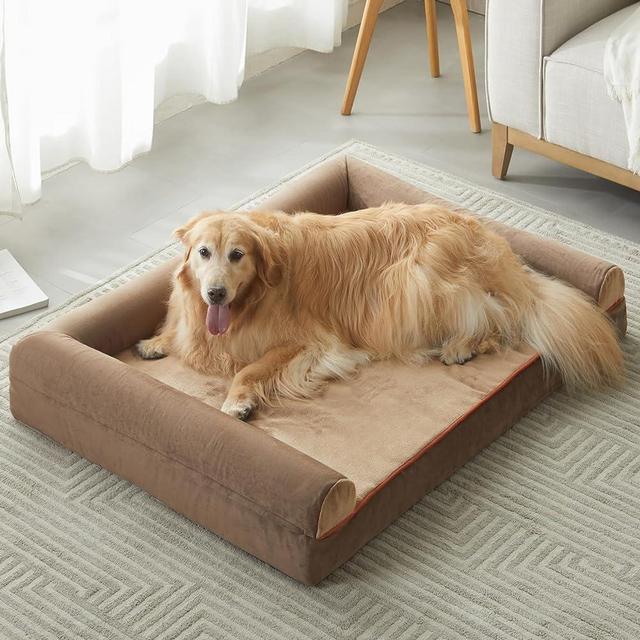 BFPETHOME Washable Dog Beds for Extra Large Dogs, Orthopedic Dog Bed Extra Large, Big Dog Couch Bed with Removable Washable Cover, Waterproof Lining and Nonskid Bottom, Pet Sofa Bed