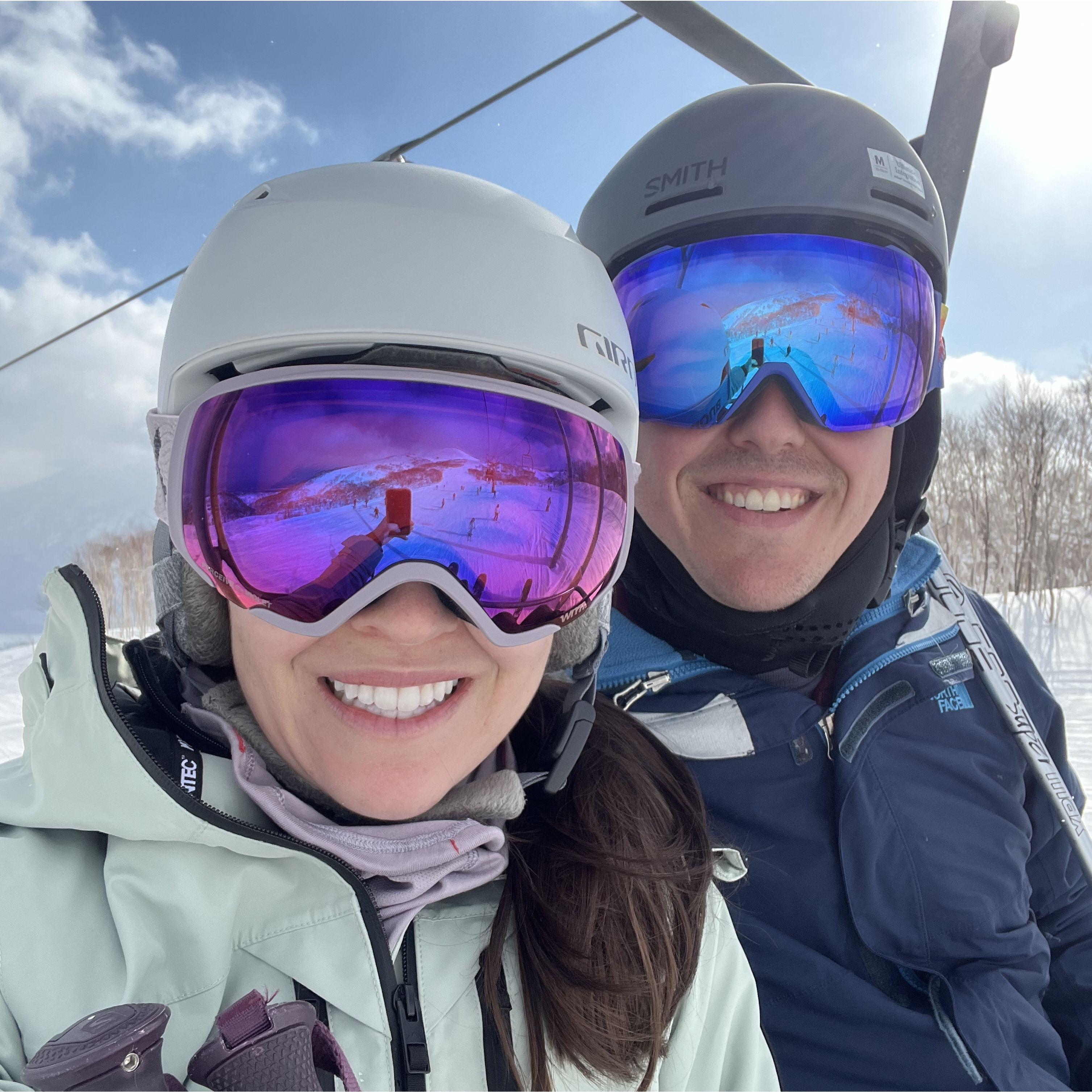 a classic ski selfie