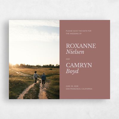 Brown Simple Wedding Save the Date - Jaramillo Photo