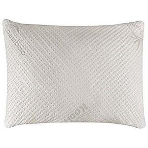 Snuggle-Pedic Ultra-Luxury Bamboo Shredded Memory Foam Pillow Combination With Adjustable Fit and Zipper Removable Kool-Flow Breathable Cooling Hypoallergenic Pillow Cover (Standard)