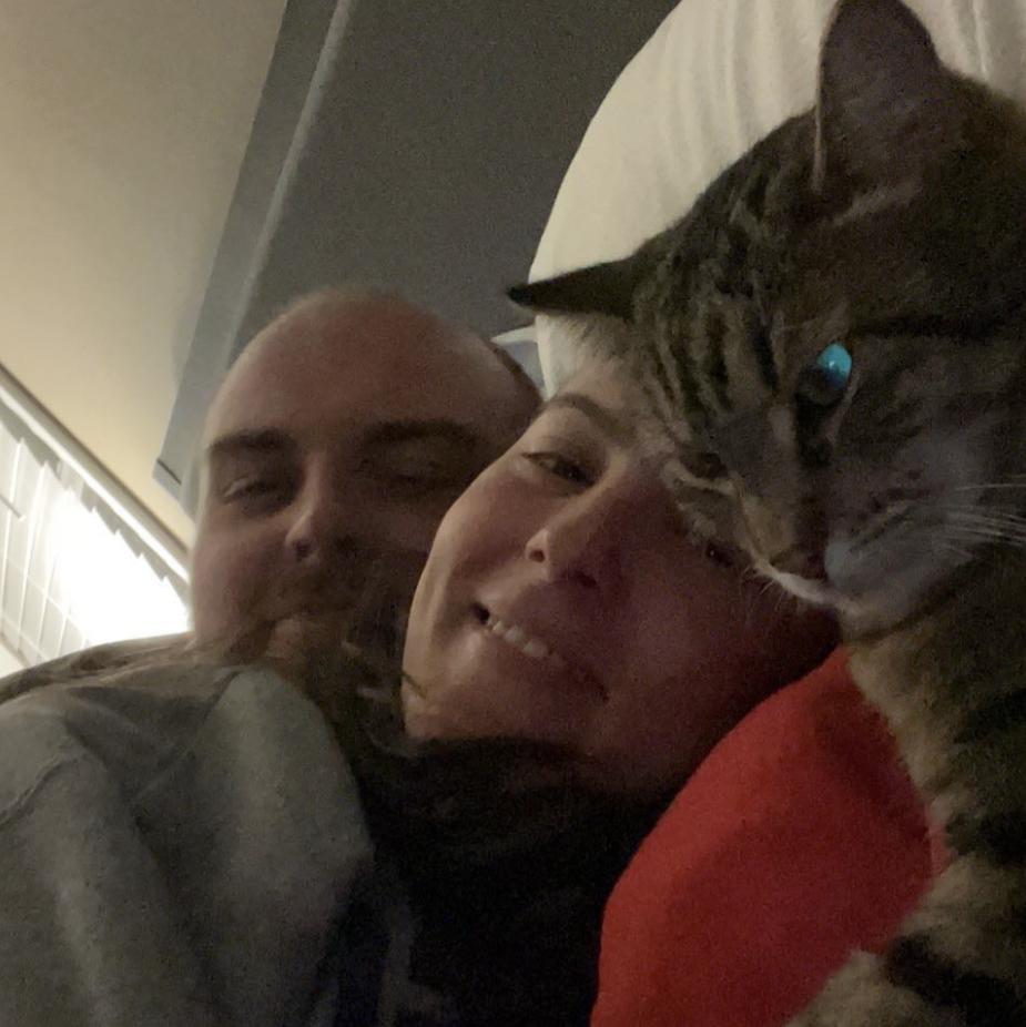 Proud cat parents.