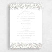 Grey Wedding Program - Mira Letterpress