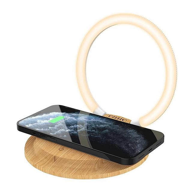 LED Bedside Lamp with Wireless Charger, Touch Desk Lamp Adjustable Nightstand Light Decor, 3 Brightness Levels Eye-Caring Table Lamps for Bedroom Dorm Home Office Gifts