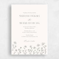 Beige Wedding Invitation - Durham Portrait