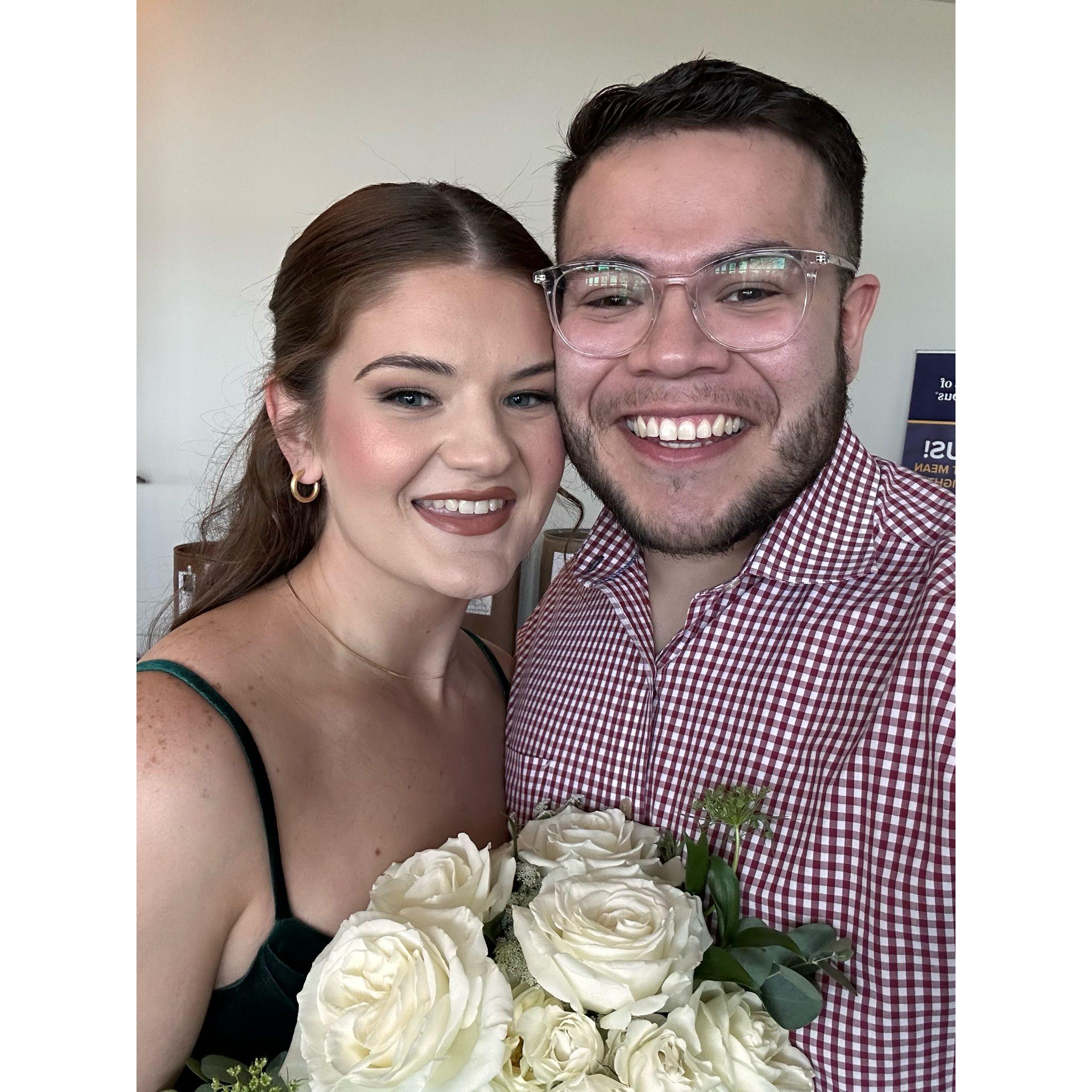 Taken at their friend's Juliana & Angel's wedding