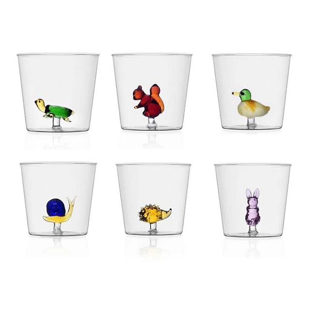 Ichendorf - Set of 6 Water Glasses Animal farm - Design Alessandra Baldereschi