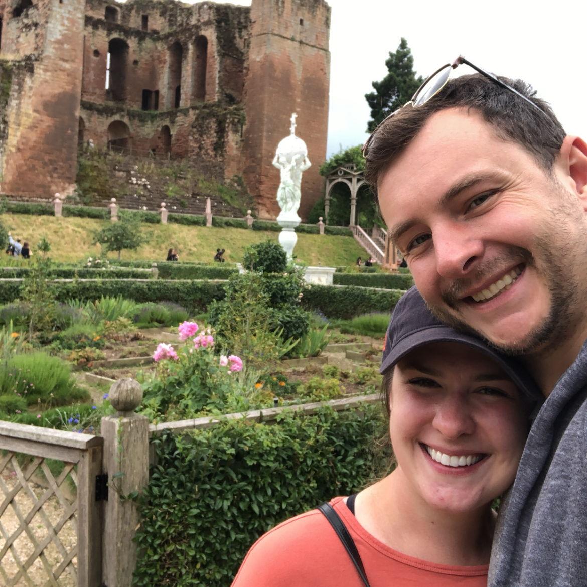 This is in England, where Duncan is from. We were caught in a crazy rainstorm for about 30 minutes and hid out in a roofless room that a queen slept in a century ago. So we are basically royalty.