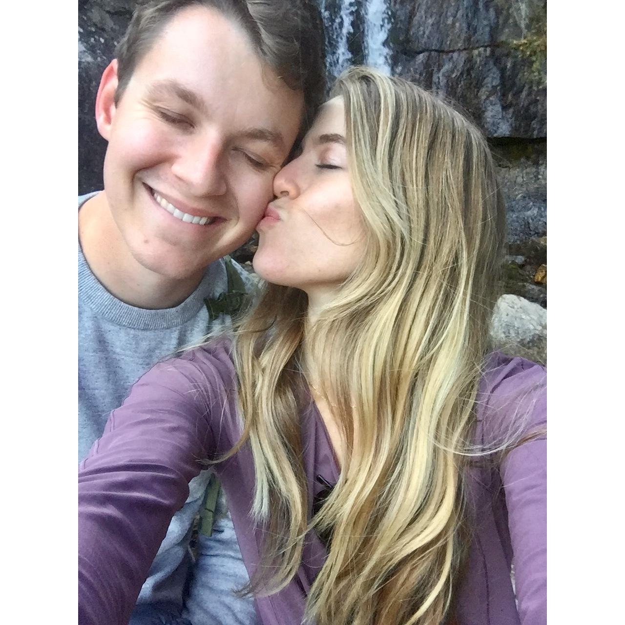 This was taken right before Emmitt proposed on our beautiful hike in Banff National Park...