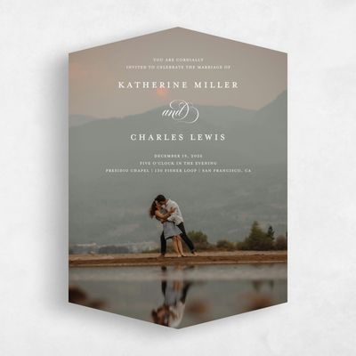 White Diamond Wedding Invitation - Willow Photo