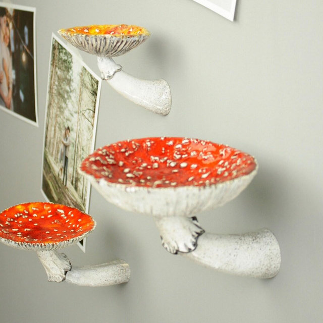 Mushroom shelf, hanging shelves, floating...