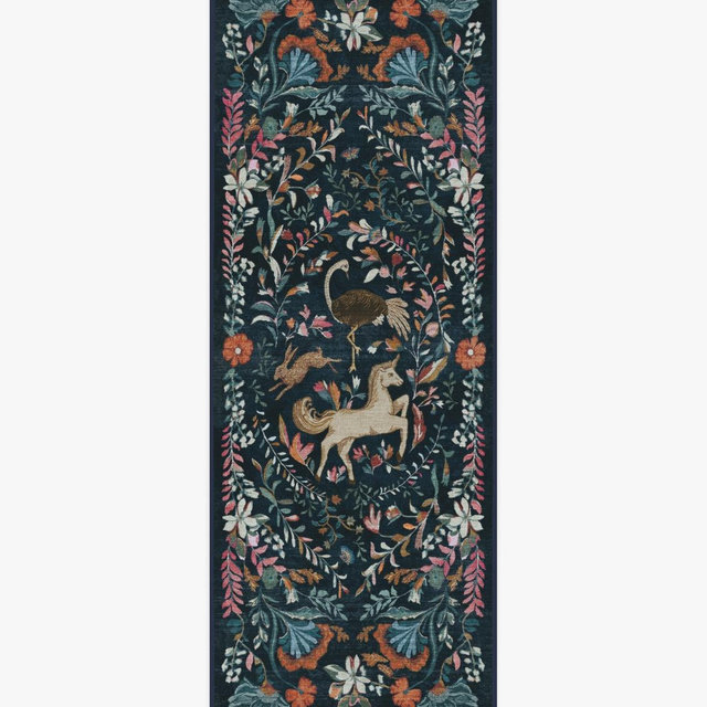 Iris Apfel Dreamweaver Blue Multicolor Rug | Ruggable