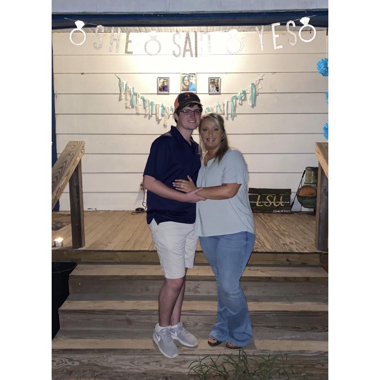 Our engagement party (Tanner surprised Cassie!) with so many sweet friends and family.