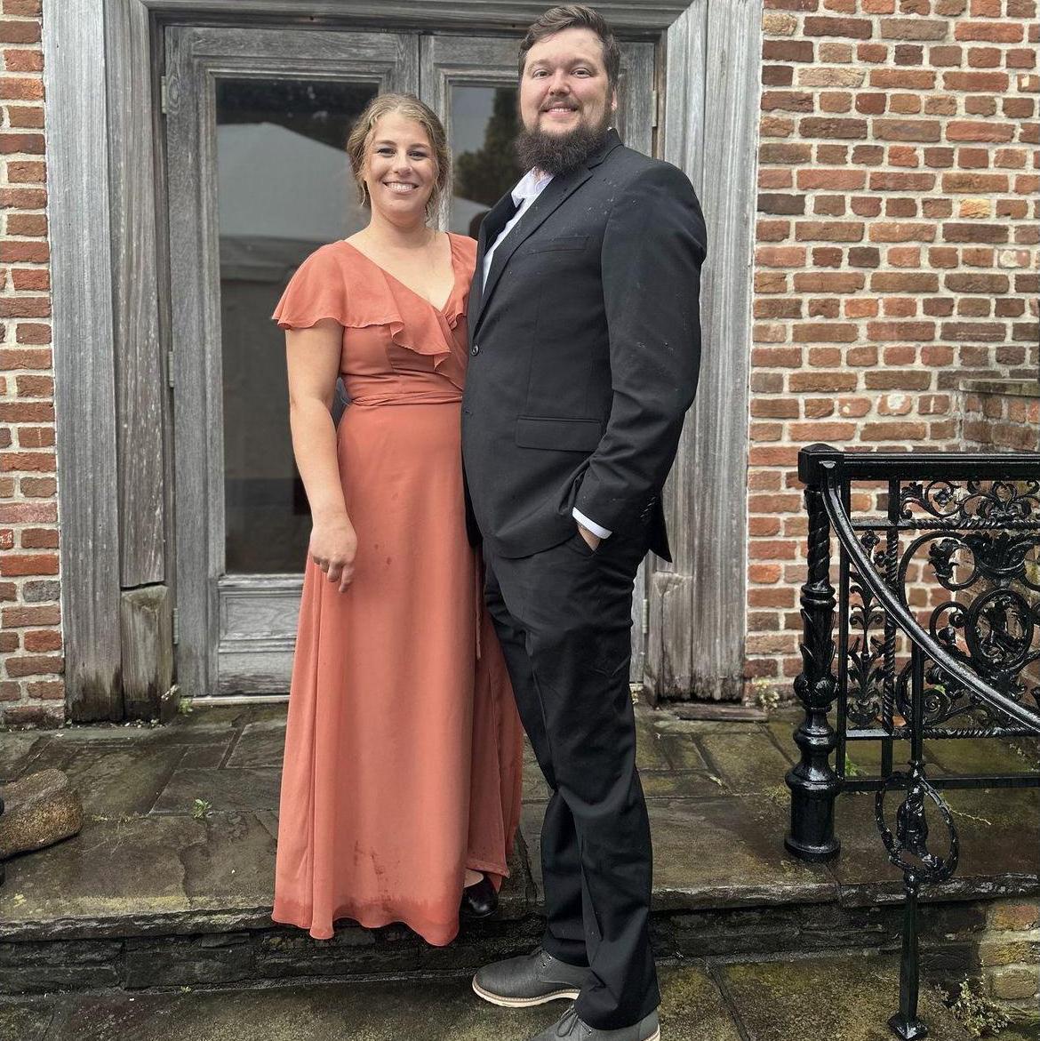 Even with a step up, Josh is still over a foot taller than Alissa