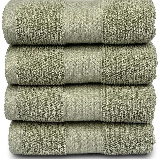 Maura Premium Hand Towels 100% Cotton 16x30 Oversized Ultra Absorbent Quick Dry Soft Towels for Bathroom Extra Large Hand Towels, Sage Green