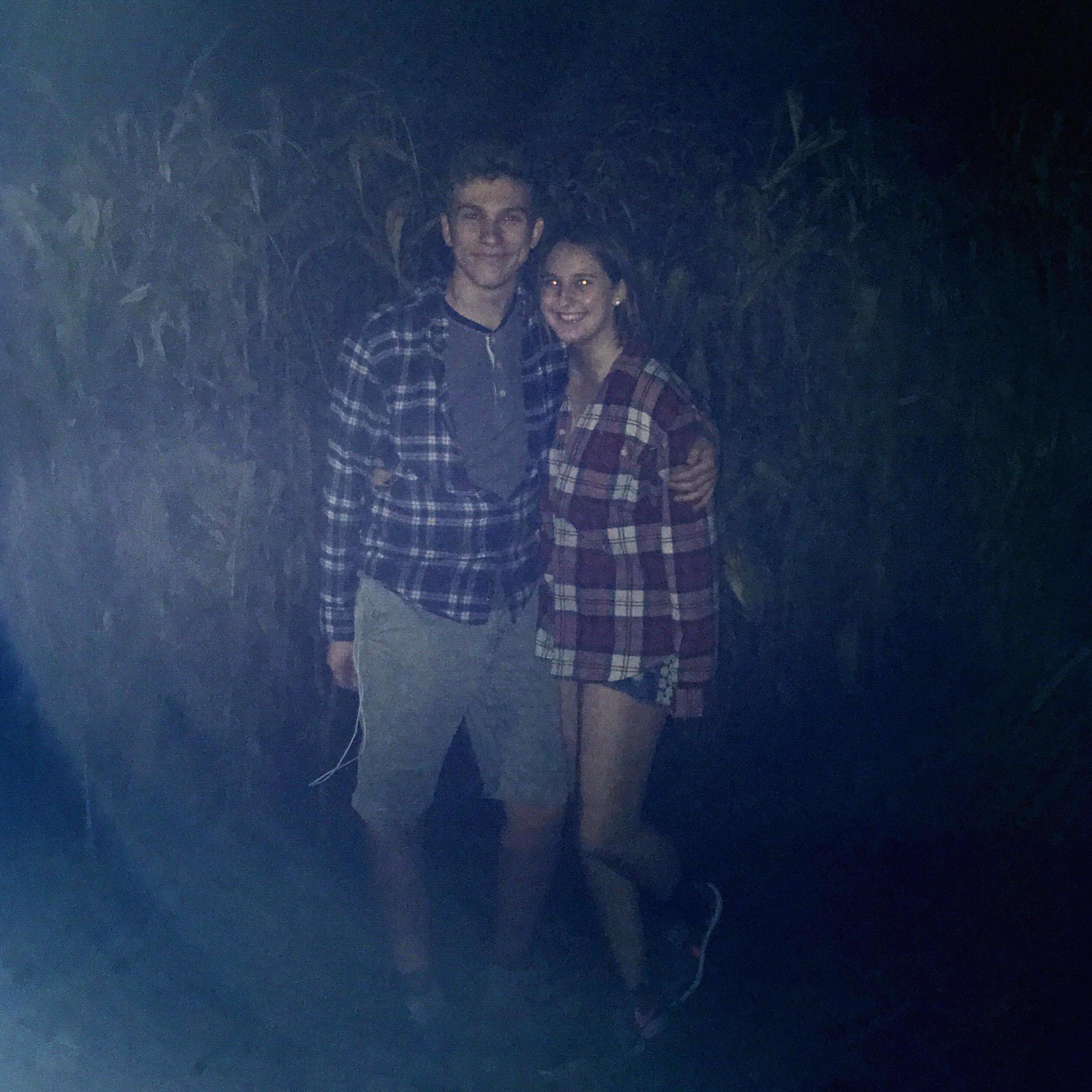 Malone and Jeremy at a cornmaze for Jeremý's first trip to visit Malone in Ohio, Fall 2017