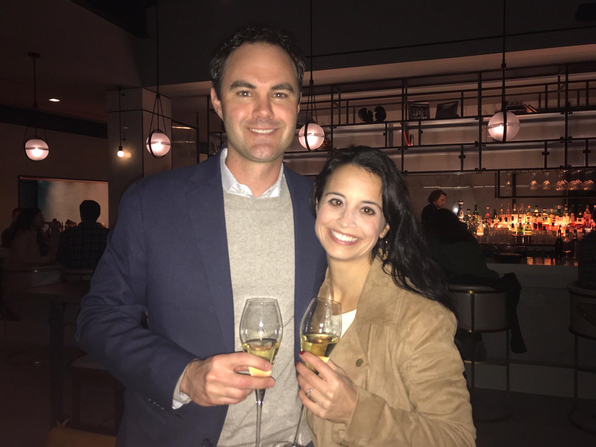 The night we celebrated our engagement with dear friends
