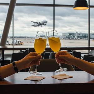 Drinks at the Airport Bar