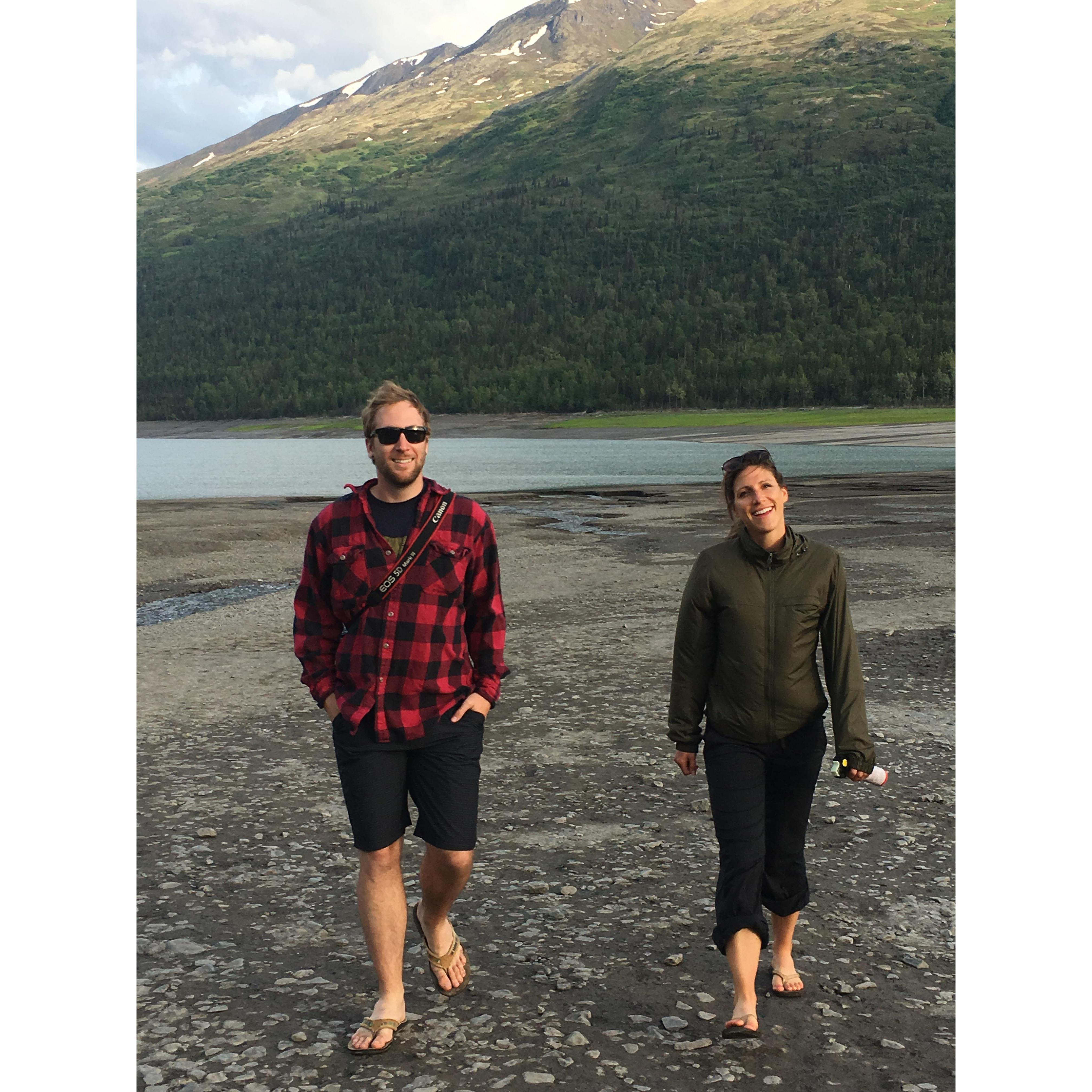 Eklutna Lake, just about 30 min out of ANC. We'd spent this day biking the length of Eklutna and then camping for the weekend.