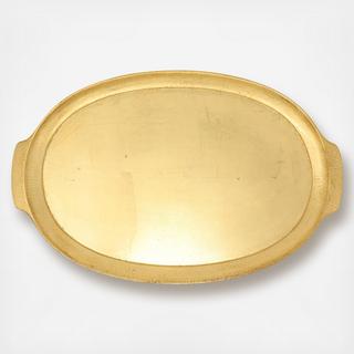 Florentine Wooden Accessories Handled Oval Tray