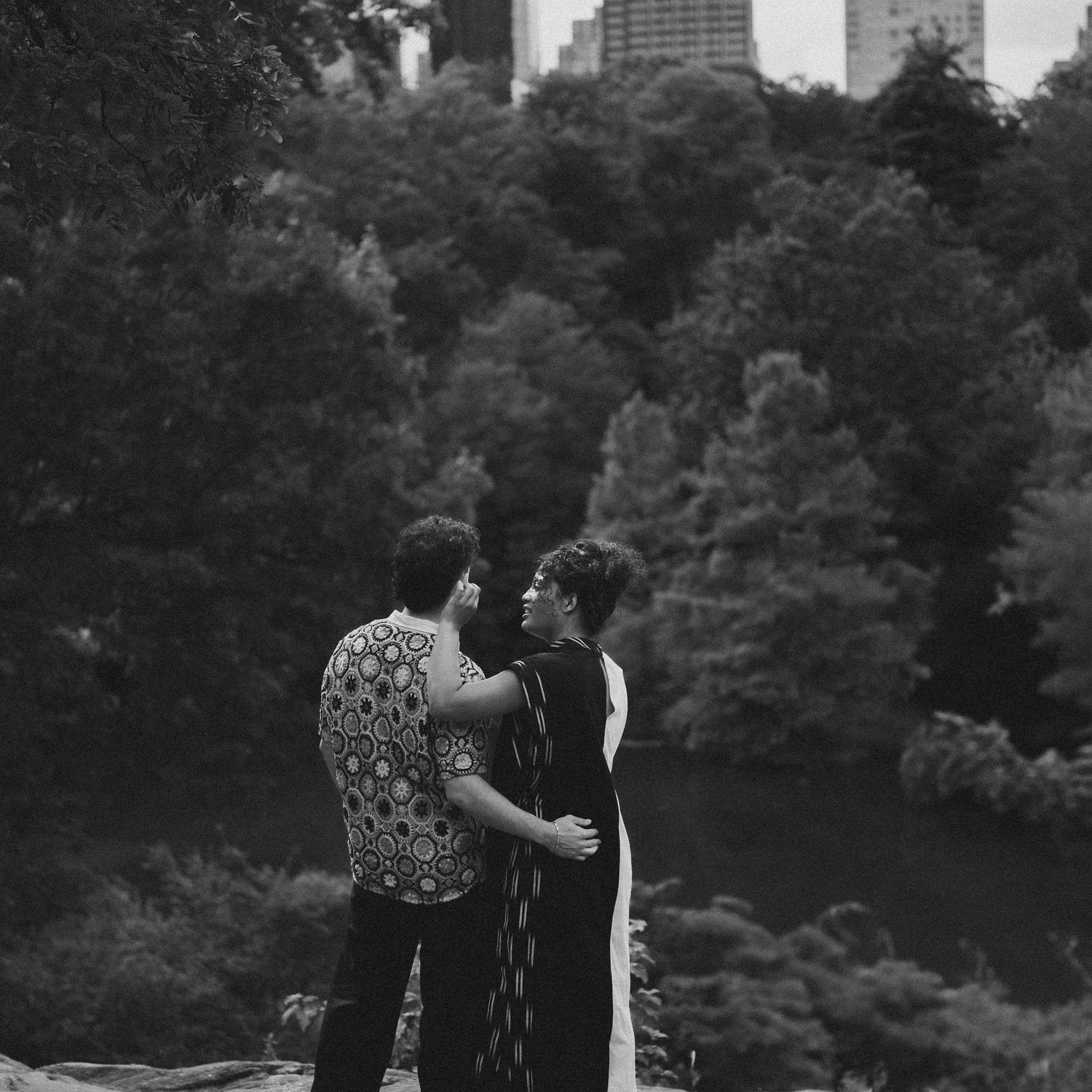 This is right before he popped the question. April had no idea the photographer was there yet