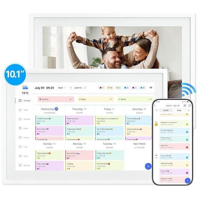 Digital Calendar,10.1 Inch Planner Electronic Calendar&Chore Chart,Smart Calendar Touchscreen Interactive Display for Family Schedules,Bussiness Working tasks,Great for Organizing Your Routines,Gifts for Women Mom