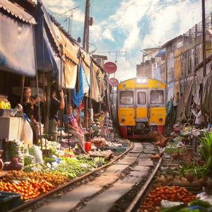 Maeklong Railway Market