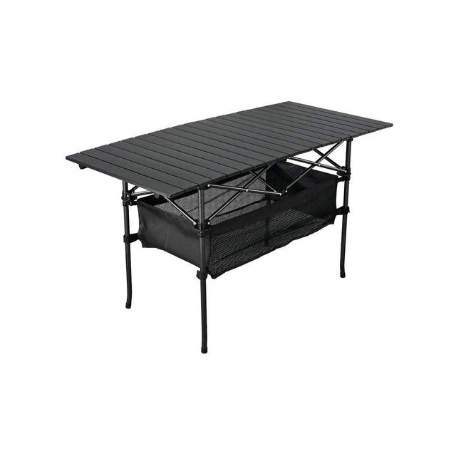MPM Outdoor Folding Portable Picnic Camping Table, Aluminum Roll-up Table with Carrying Bag for Beach Backyard BBQ Party