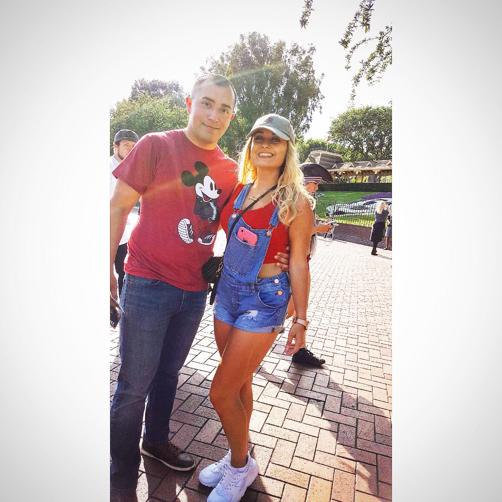 The first time we went to Disneyland together with the girls (I convinced him to get passes) haha