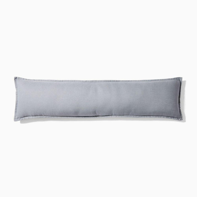 European Linen Pillow Cover, 12x46, Steel Blue