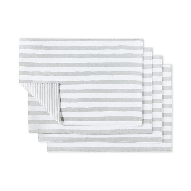 Kate Spade New York Hand Painted Shirting Stripe Placemat 13" x 19", Set of 4