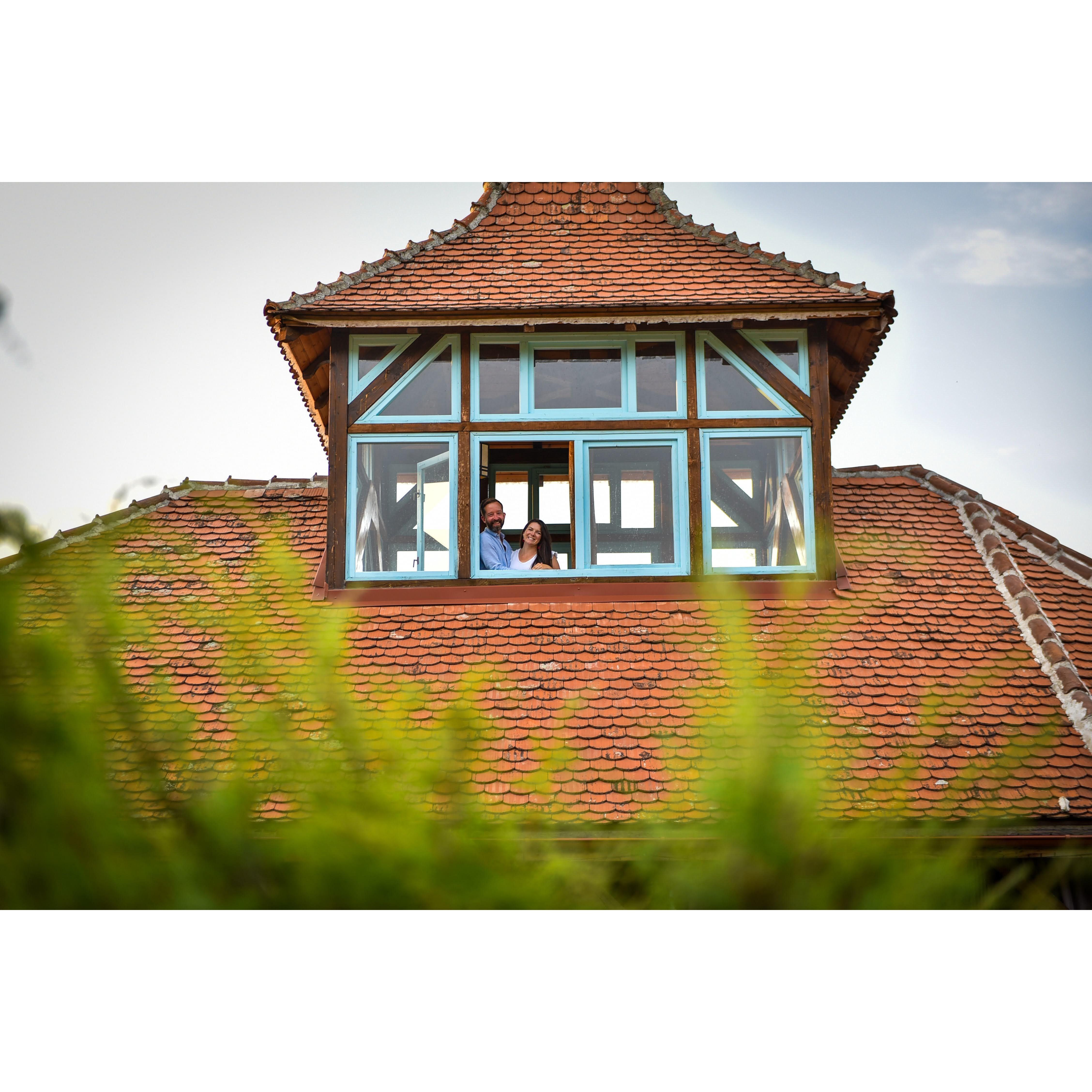 Engagement photos at our B&B in Romania after Nick proposed (July 4, 2022)!