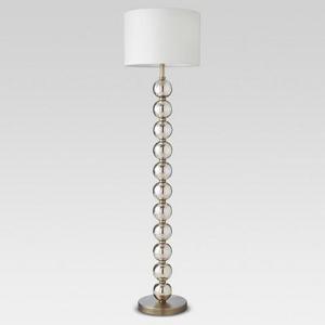 Mercury Glass Stacked Ball Floor Lamp Brass - Threshold™