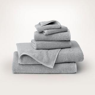 Turkish Ribbed 6-Piece Bath Towel Set
