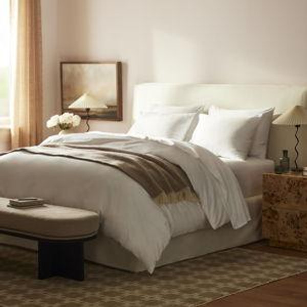 Luxe Sateen No Flat Sheet Set (White - King Size)