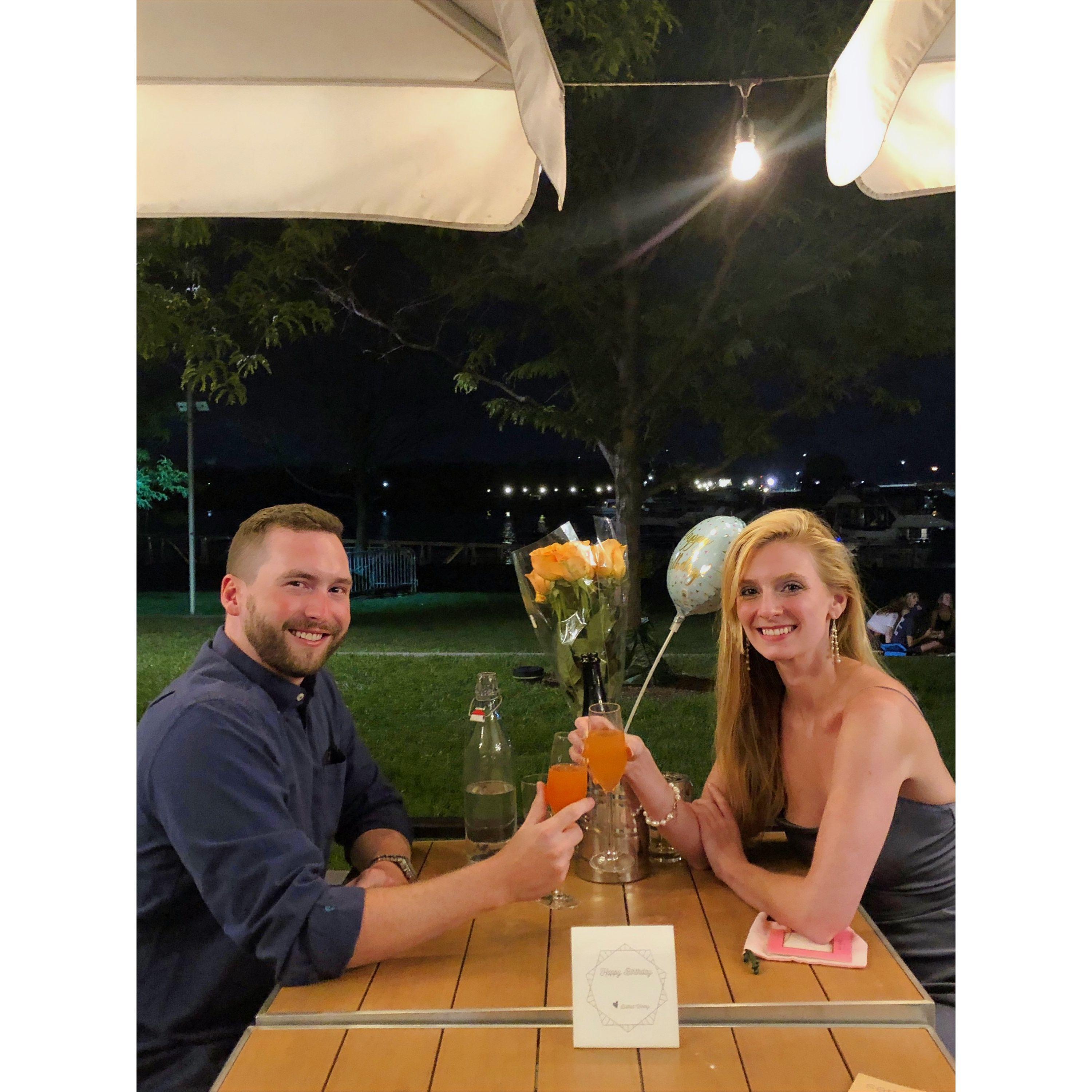 Kevin asked Sarah to be his gf here...at our venue, District Winery!