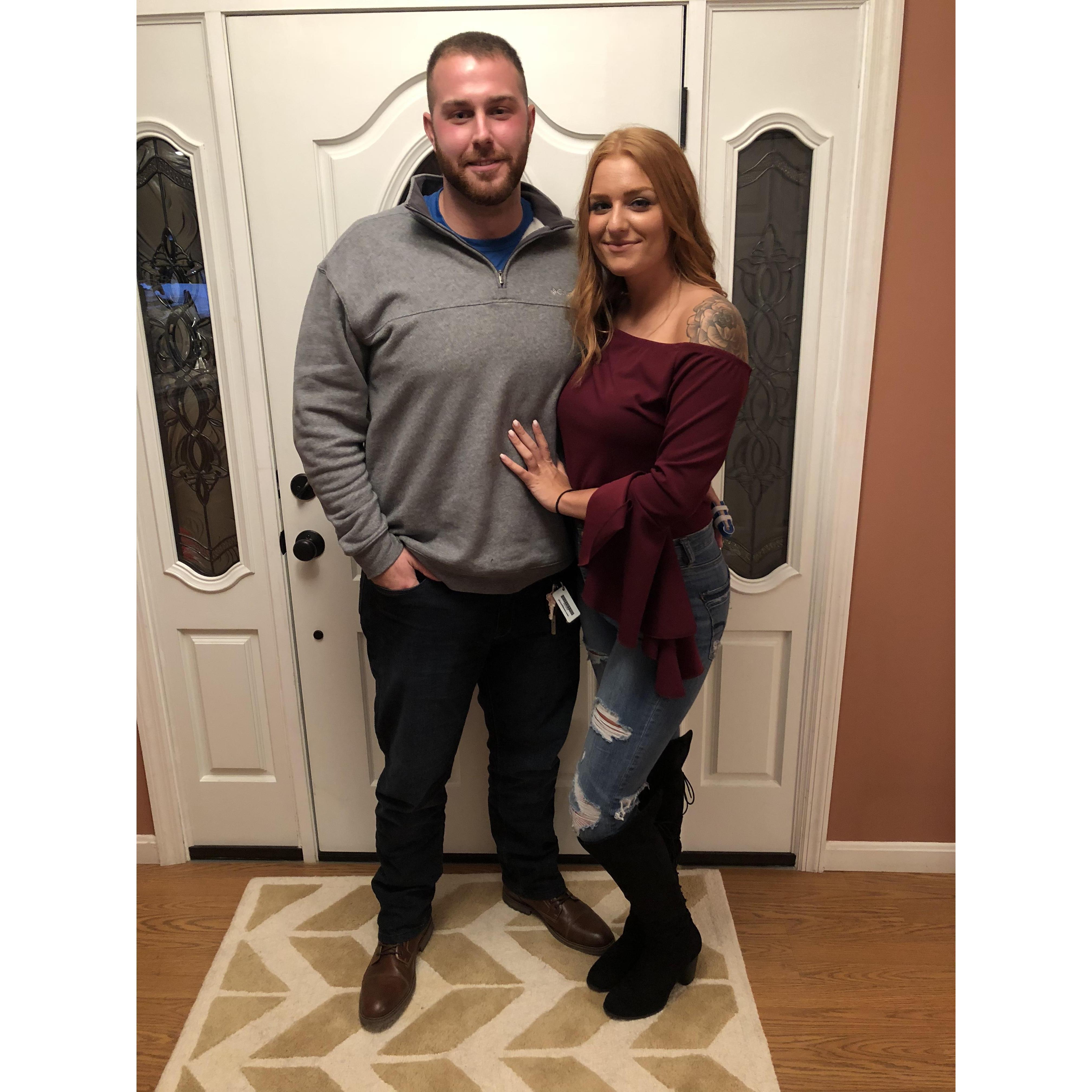 Our first picture together December 29, 2017