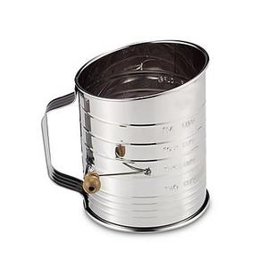 Mrs. Anderson's Baking® Hand Crank 5-Cup Flour Sifter in Stainless Steel